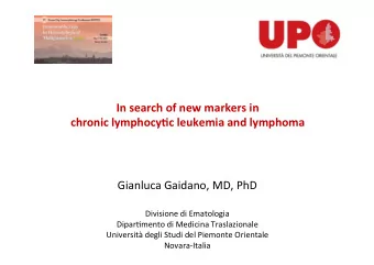 In  search  of  new  markers  in    chronic  lymphocy3c  leukemia  and