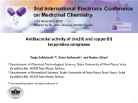 antibacterial activity of zinc ii and copper ii