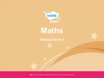 Maths  Measurement Maths | Year 2 | Measurement | Standard Units | Lesson 3 of 5: Capacity