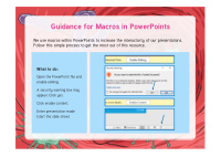 guidance for macros in powerpoints