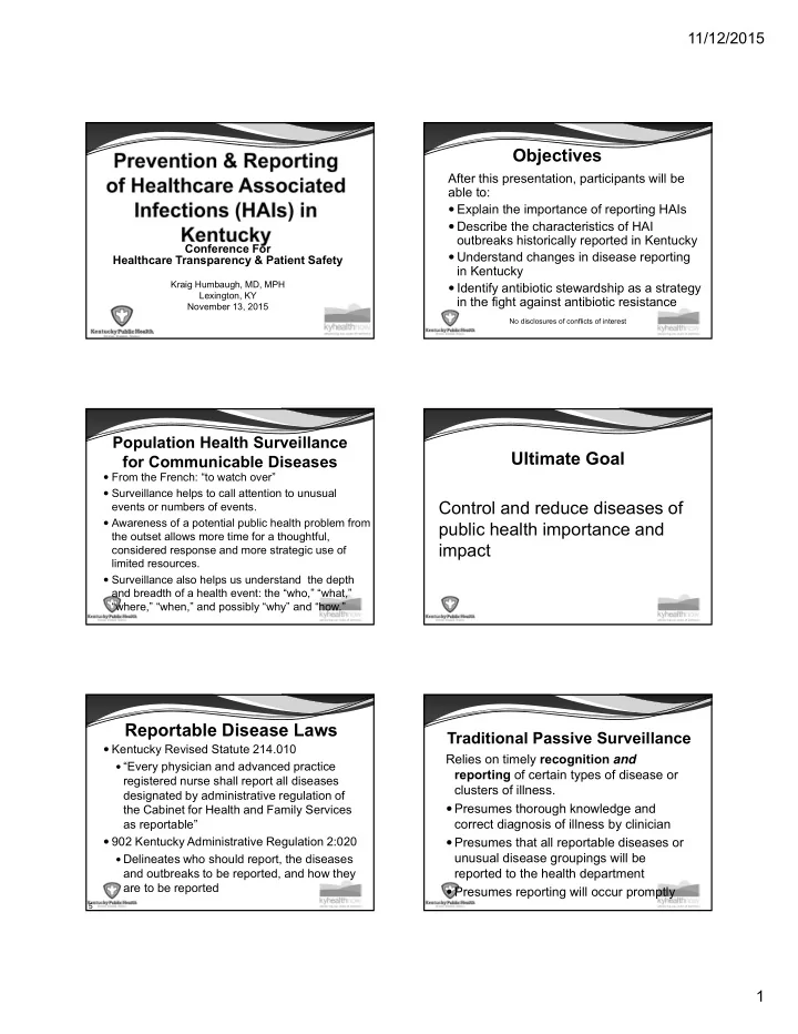 objectives