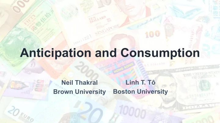 anticipation and consumption