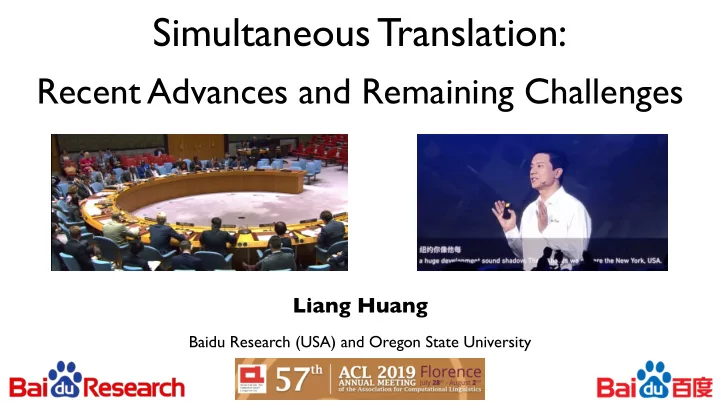 simultaneous translation