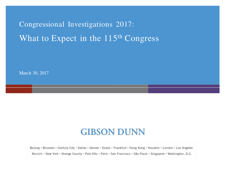 what to expect in the 115 th congress