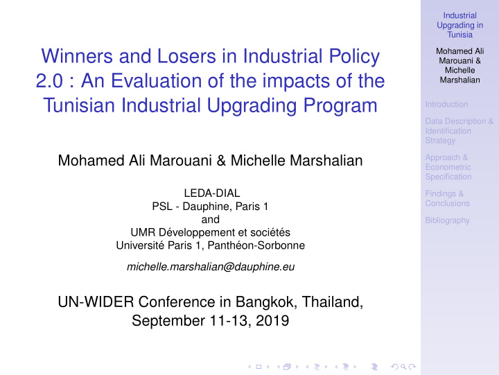 winners and losers in industrial policy