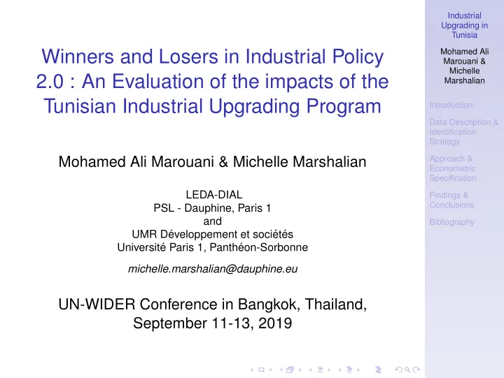 winners and losers in industrial policy
