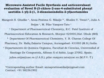 Microwave-Assisted Facile Synthesis and anticonvulsant  evaluation of Novel