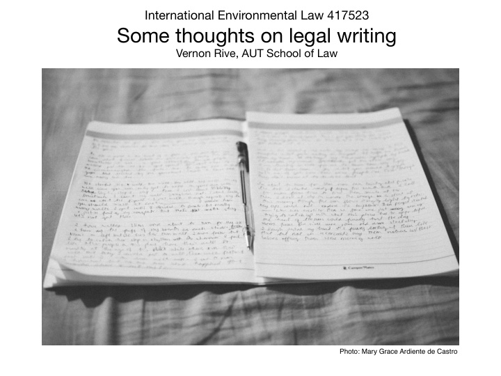 some thoughts on legal writing