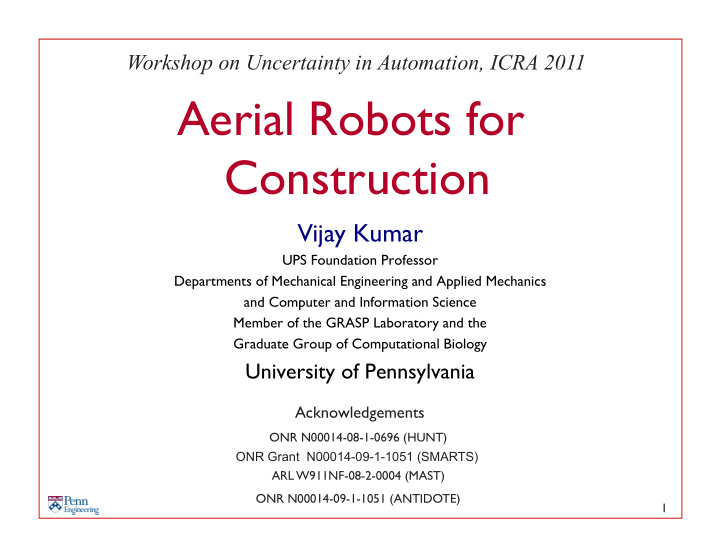 aerial robots for construction