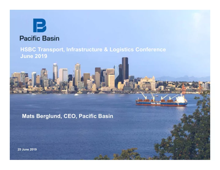 hsbc transport infrastructure amp logistics conference
