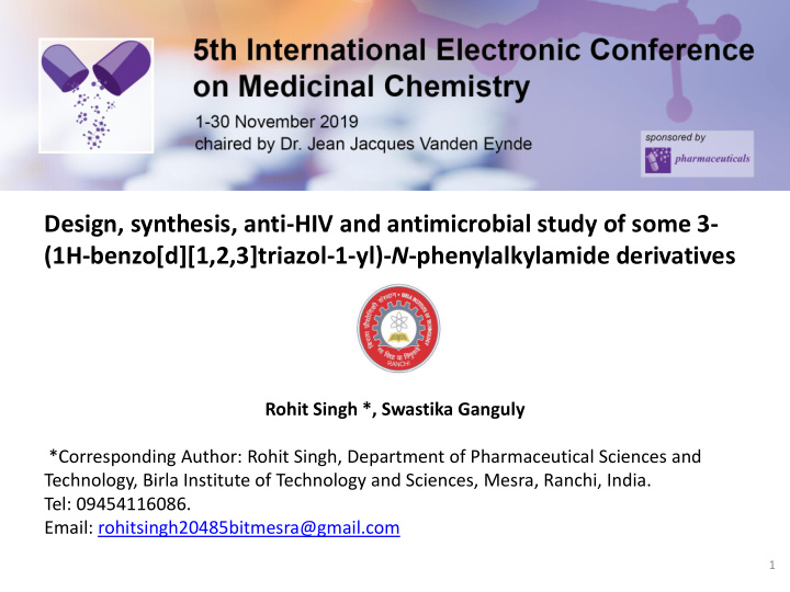 design synthesis anti hiv and antimicrobial study of some