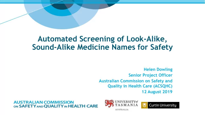 sound alike medicine names for safety