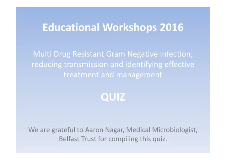 educational workshops 2016