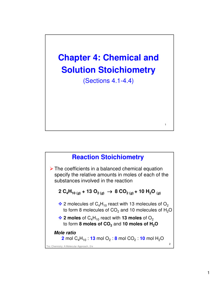 chapter 4 chemical and solution stoichiometry