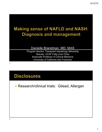 Research/clinical trials:  Gilead, Allergan  2  1  12/13/19  3  Drugs and Toxins  Metabolic