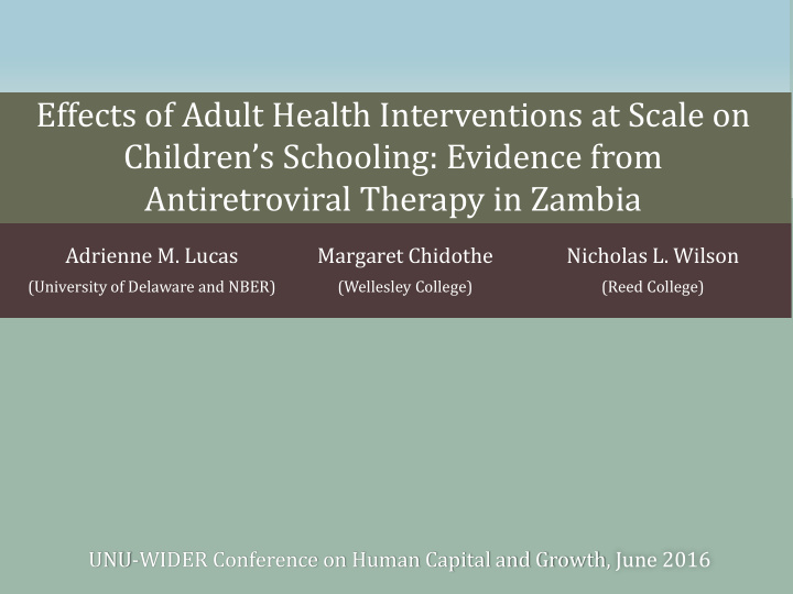 antiretroviral therapy in zambia