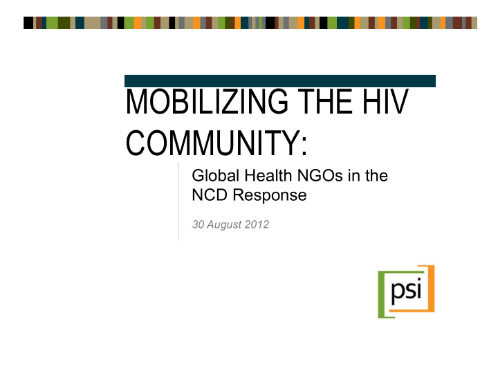 mobilizing the hiv community