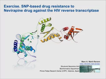 Exercise. SNP-based drug resistance to  Nevirapine drug against the HIV reverse transcriptase  Marc