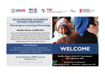 Accelerating Childrens HIV/AIDS Treatment (ACT):  Post-program Learning &amp; Knowledge