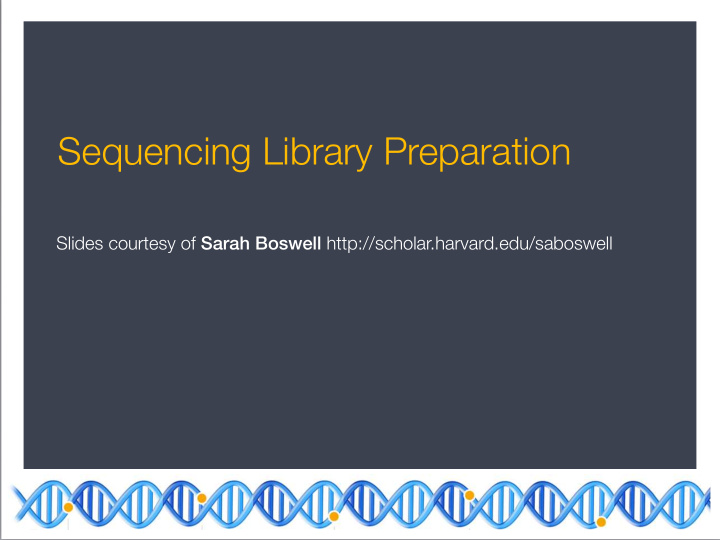 sequencing library preparation
