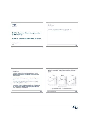 HCV in the era of  Direct Acting Antiviral  (DAA) Therapy  Impact on transplant candidates and