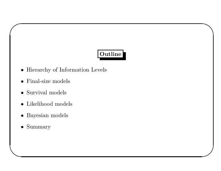 outline hierarchy of information levels final size models
