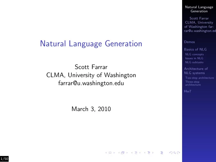 natural language generation