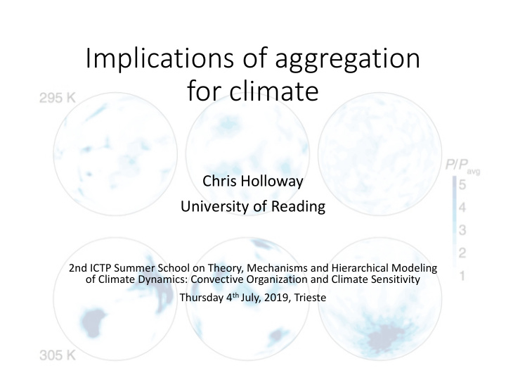 implications of aggregation for climate