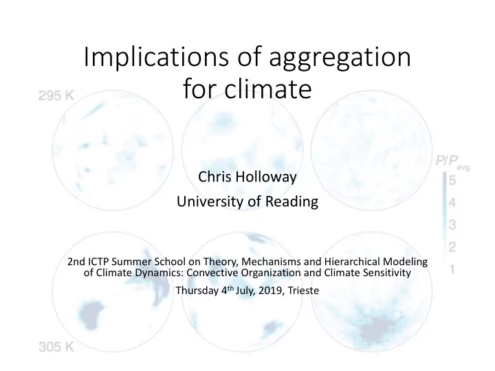 implications of aggregation for climate