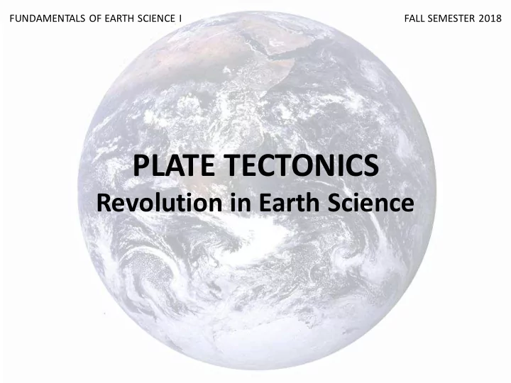 plate tectonics