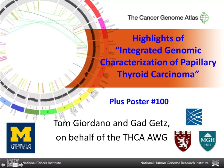 highlights of integrated genomic characterization of