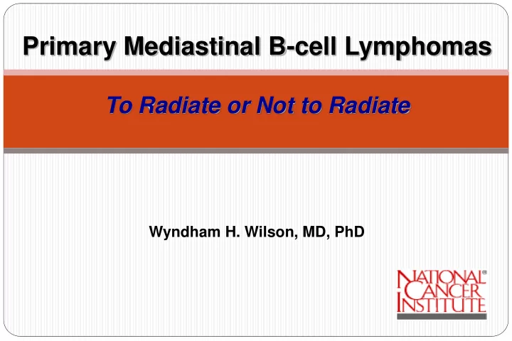 primary mediastinal b cell lymphomas