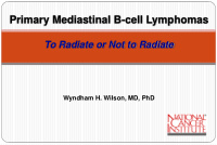 primary mediastinal b cell lymphomas