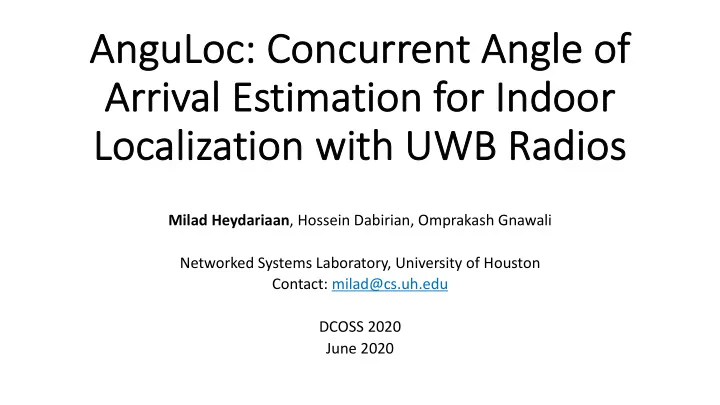 an anguloc oc concu current angle of ar arrival