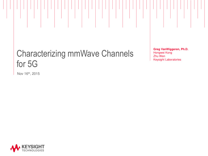 characterizing mmwave channels