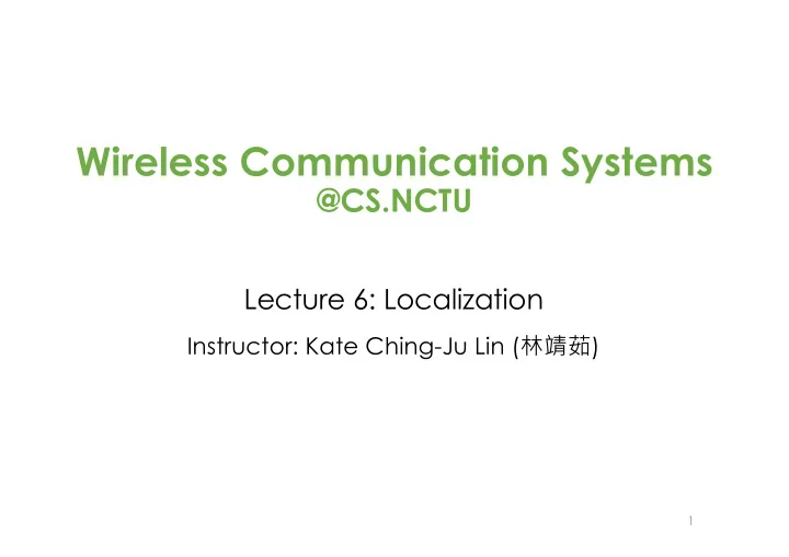 wireless communication systems