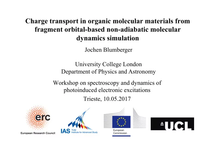 workshop on spectroscopy and dynamics of photoinduced