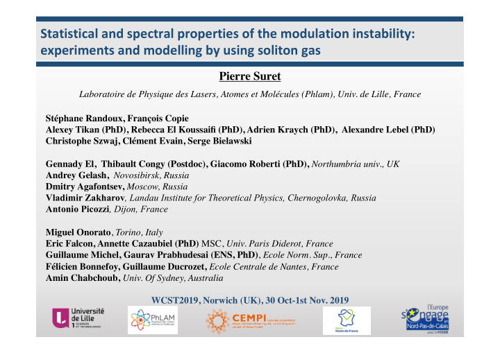 statistical and spectral properties of the modulation