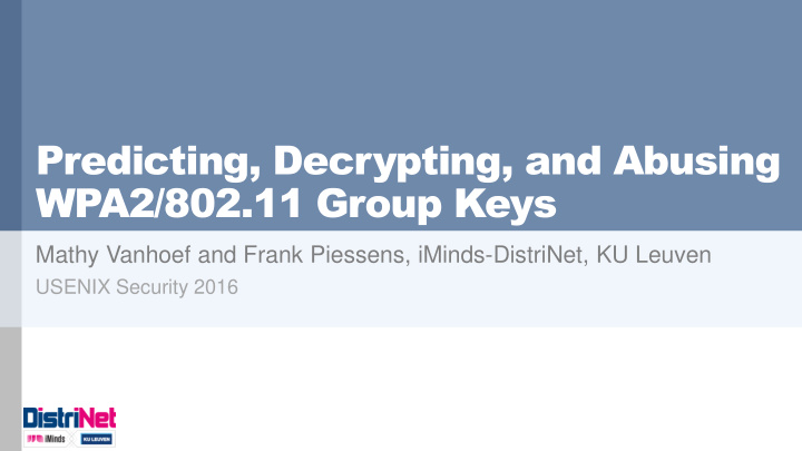 predicting decrypting and abusing