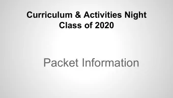 Packet Information  IMPORTANT  LABEL ON RIGHT HAND SIDE OF PACKET  Shoe, Gym  11111 (Student ID #)