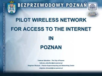 PILOT WIRELESS NETWORK  PILOT WIRELESS NETWORK  FOR ACCESS TO THE INTERNET  FOR ACCESS TO THE