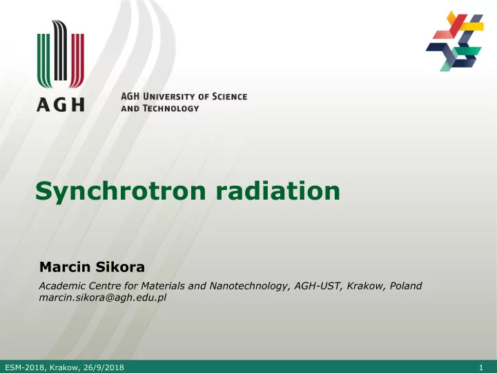 synchrotron radiation