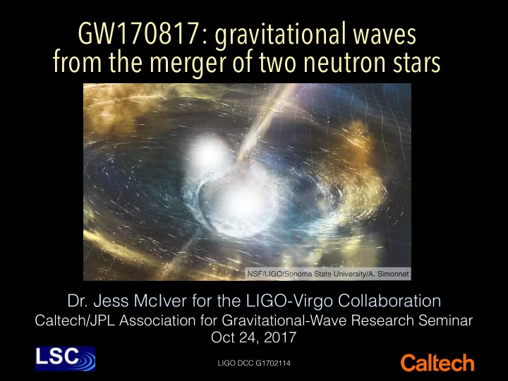 gw170817 gravitational waves from the merger of two