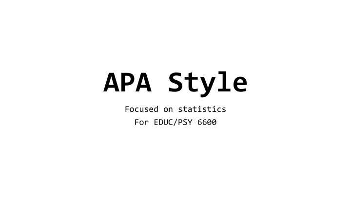 apa style