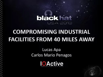 FACILITIES FROM 40 MILES AWAY  Lucas Apa  Carlos Mario Penagos  About Us  Lucas Apa  Carlos Penagos