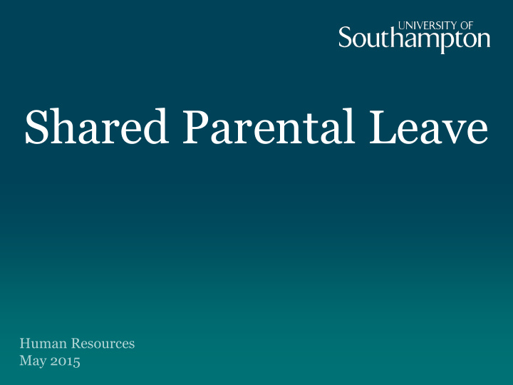 shared parental leave