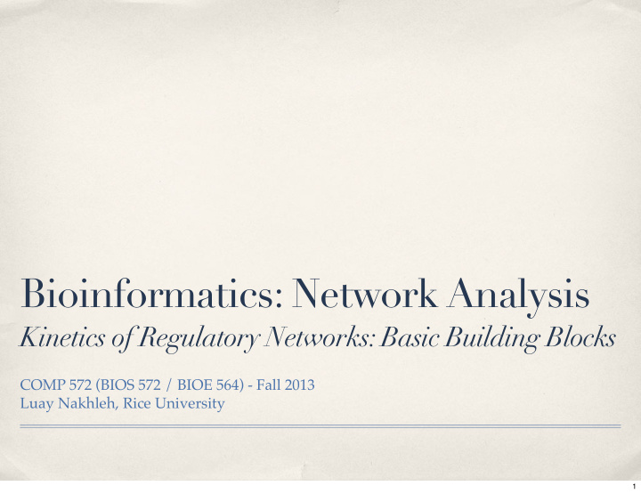 bioinformatics network analysis