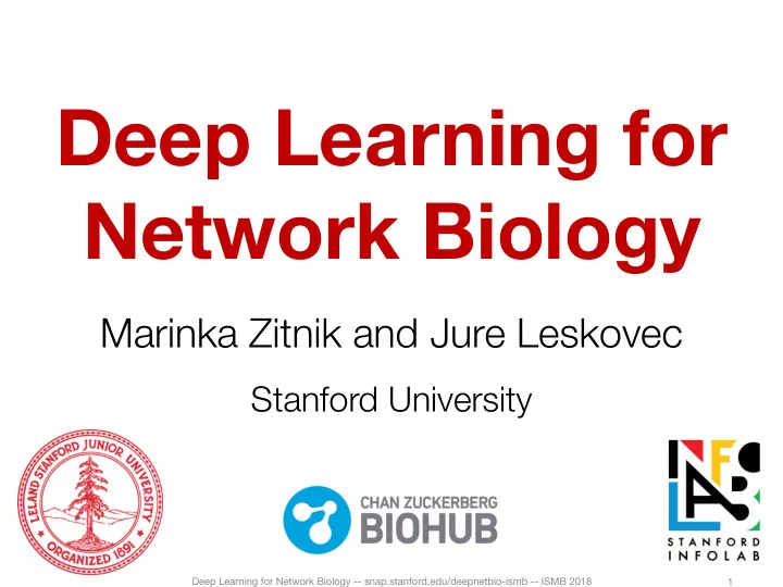 deep learning for network biology