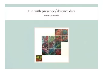 Fun with presence/absence data Barbara  Schnfeld   Photosynthesis  Plastids  Symbiogenesis