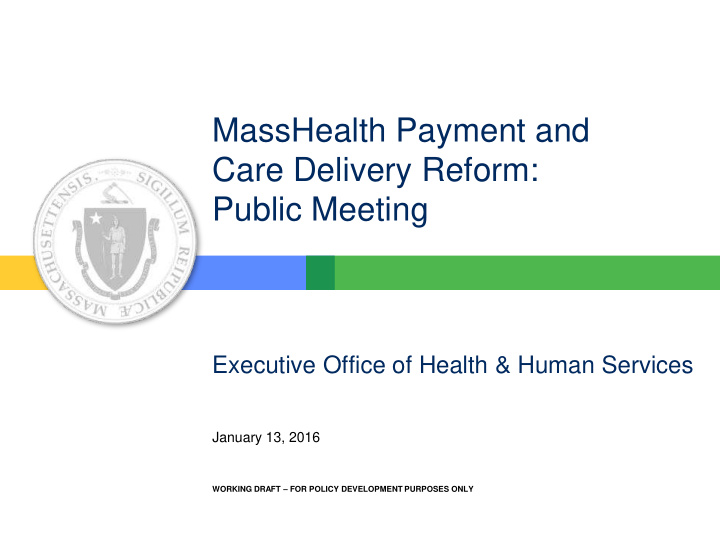 care delivery reform
